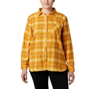 Columbia Simply Put II Flannel Plus Size, Camisa Naranjas Para Mujer | 940618-WTA